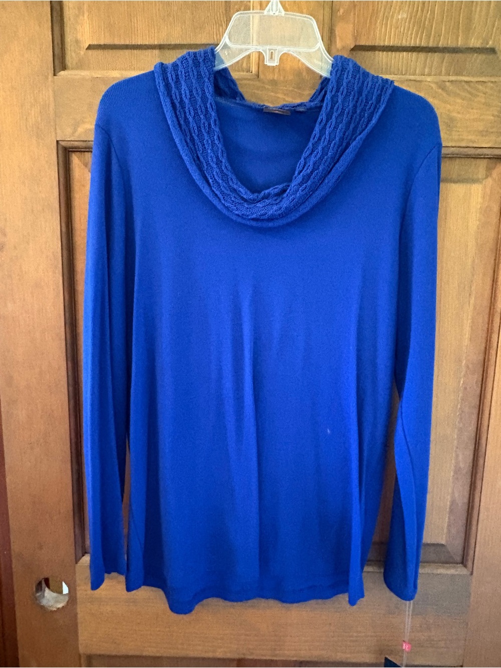 Rafaella Cowl Neck Sweater in Royal Blue